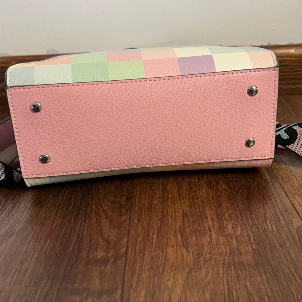 Karl Lagerfeld Paris Multicolor Checkered Crossbody purse - Picture 4 of 6